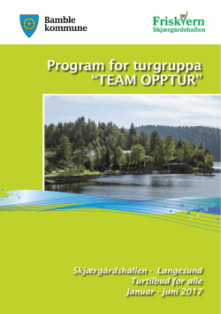 Program for turgruppa “TEAM OPPTUR”