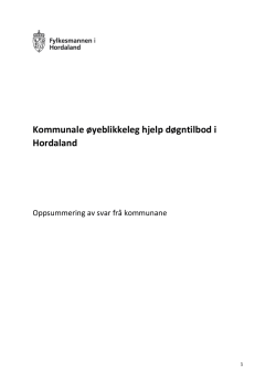 Akutt døgntilbod kommunane i Hordaland