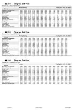 204 Ringrute Øst–Vest