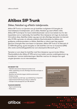Altibox SIP Trunk