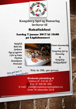 Rakfiskfest - Kongsberg Spel og Dansarlag