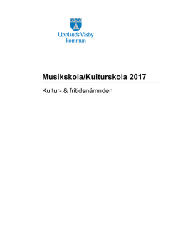Musikskola/Kulturskola 2017