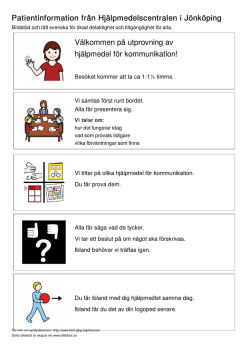 Patientinformation från Hjälpmedelscentralen i Jönköping
