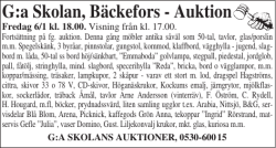 G:a Skolan, Bäckefors - Auktion