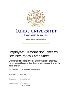 Employees` Information Systems Security Policy Compliance