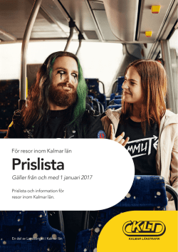 Prislista inom Kalmar län 2017