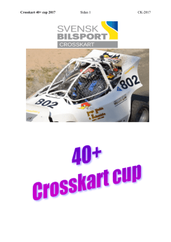 Crosskart 40+ Cup - Svensk Crosskart