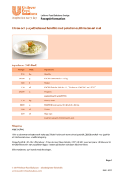 Citron och purjolöksbakad hokifilè med potatismos,Klimatsmart mat