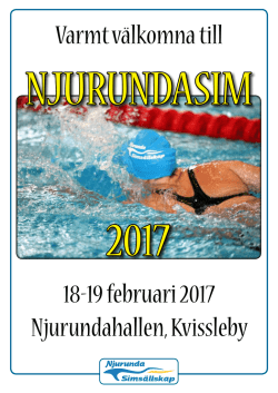 Inbjudan Njurundasim 2017