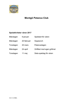 Våren 2017 - Montgó Petanca Club
