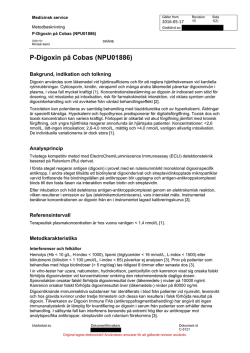 P-Digoxin på Cobas (NPU01886) - AnalysPortalen