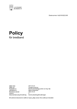 Policy (36 punkter Arial)