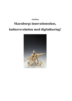 Projektbeskrivning - Skaraborgs Kommunalförbund