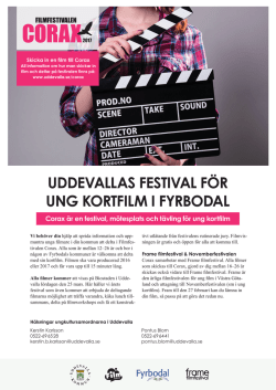 Affisch om Filmfestivalen Corax