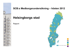 SCB:s Medborgarundersökning - Hösten 2010