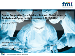 Cancer Supportive Care Products Market Will hit at a CAGR 4.5% from 2016 to 2021