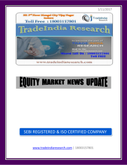 Daily Equity Research Report of 11th Jan 2017- TradeIndia Research