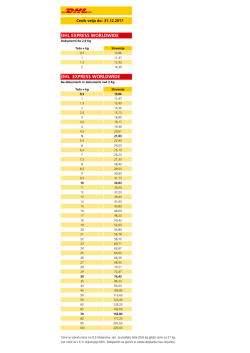 Cenik DHL Notranji promet 2017