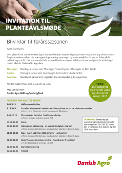 invitation til planteavlsmøde