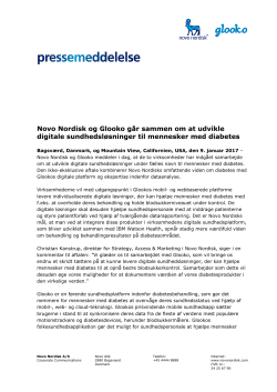 Novo Nordisk og Glooko går sammen om at udvikle digitale