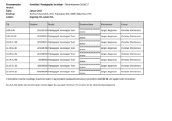Eksamensplan Kandidat i Pædagogisk Sociologi