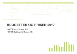 BUDGETTER OG PRISER 2017