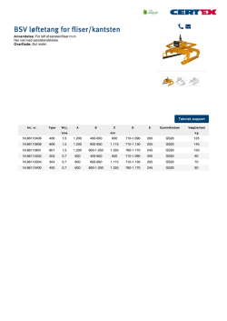 BSV løftetang for fliser/kantsten