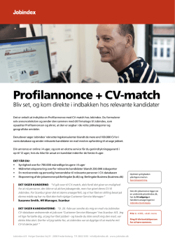 Profilannonce + CV-match