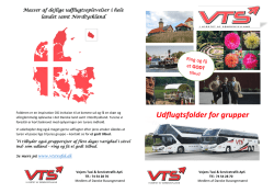 Udflugtsfolder for grupper - Vojens Taxi og Servicetrafik ApS