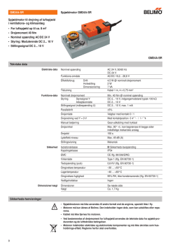 GM24A-SR Spjældmotor til drejning af luftspjæld i