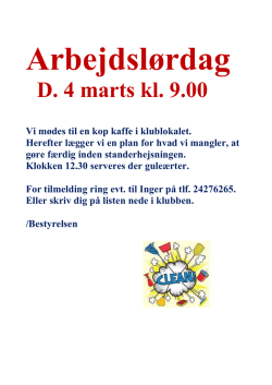 Arbejdslørdag