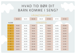 HVAD TID BØR DIT BARN KOMME I SENG?