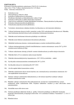 Kiikoisjärven järjestäytymttömän osakaskunnan kokouksen 26.1