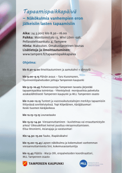 Tapaamispaikkapäivä - Tampereen kaupunki