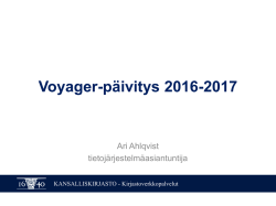 Voyager-päivitys 2016-2017