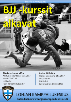 BJJ -kurssit alkavat BJJ -kurssit alkavat