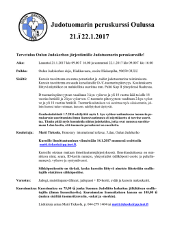 Tuomarikoulutus 21-22.1.2017 Oulu kutsu (pdf