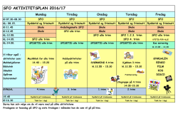 sfo aktivitetsplan 2016/17