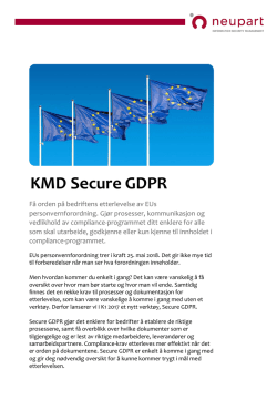 KMD Secure GDPR
