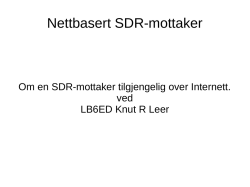 Nettbasert SDR-mottaker