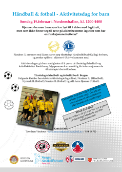 Aktivitetsdag for barn invitasjon håndball/fotball