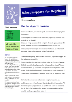 November - MinBarnehage.no