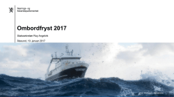 Ombordfryst 2017 - Norges sjømatråd