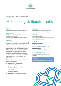 Mikrobiologisk Bioinformatik