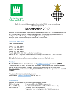 Inbjudan - Stockholms Schackförbund