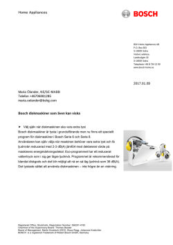 Bosch Brief - Mynewsdesk