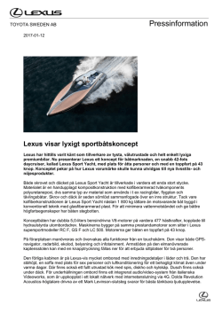 Lexus visar lyxigt sportbåtskoncept