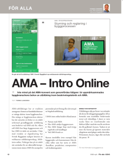 AMA – Intro Online - Svensk Byggtjänst