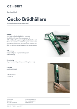 Gecko Brädhållare