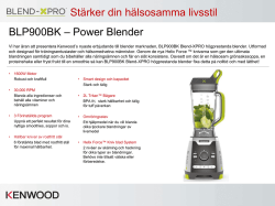 BLP900BK – Power Blender Stärker din hälsosamma livsstil